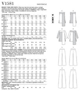Vogue Misses Casual Sewing Pattern V1581