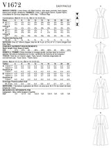 Vogue Dress Misses Sewing Pattern V1672