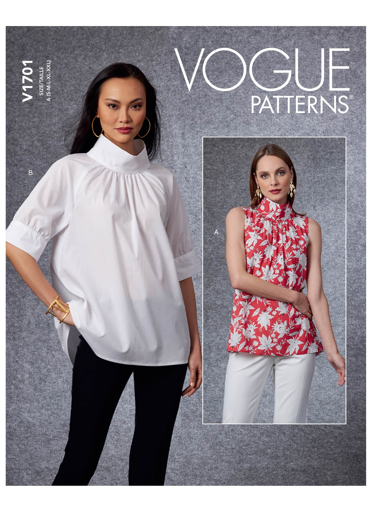 Vogue Misses Top/Vest Top Sewing Pattern V1701A (S-M-L-XL-XXL)