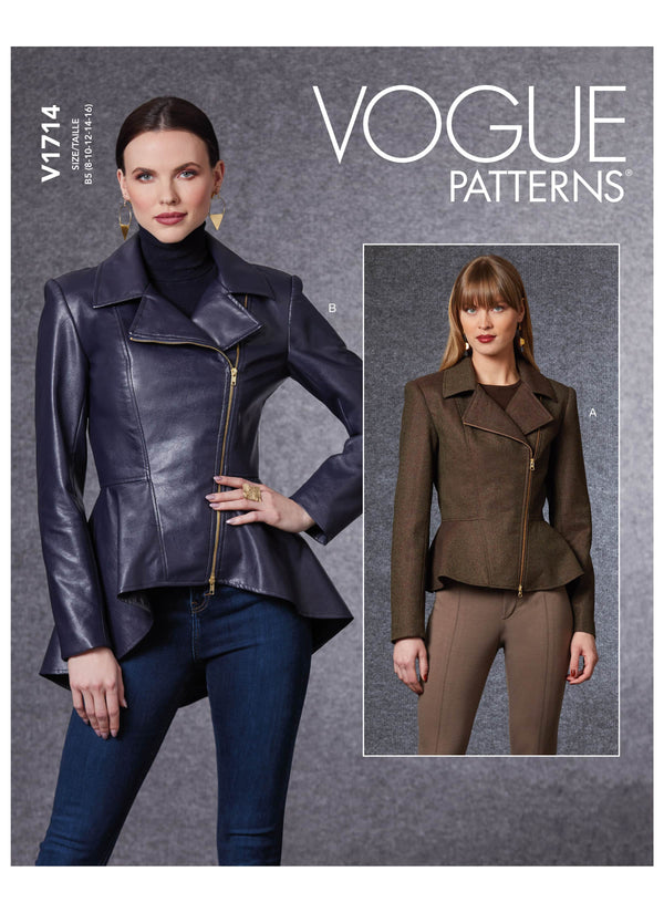 Vogue Jacket Misses Sewing Pattern V1714
