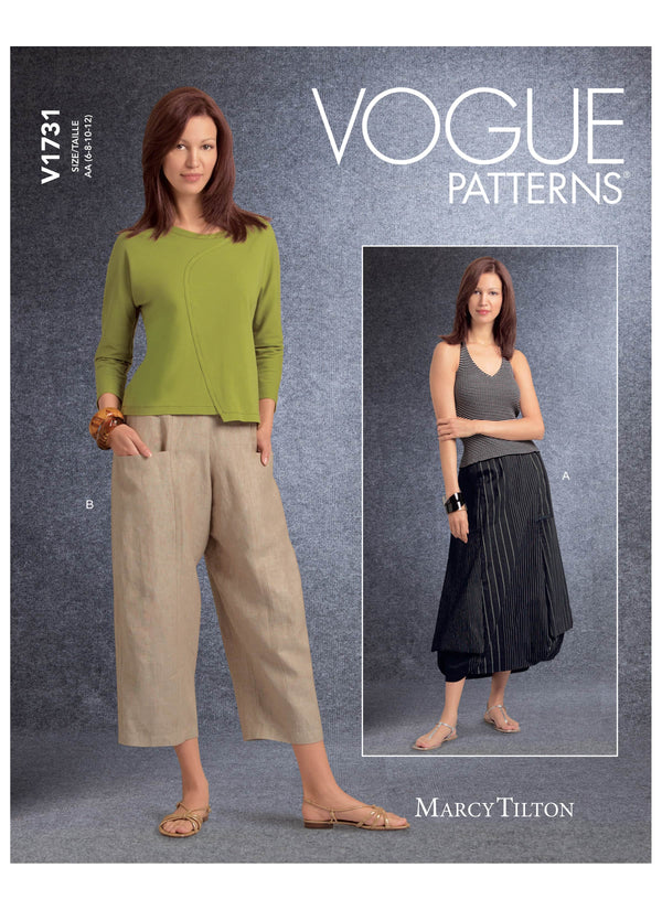 Vogue Skirt Misses Pants Sewing Pattern V1731