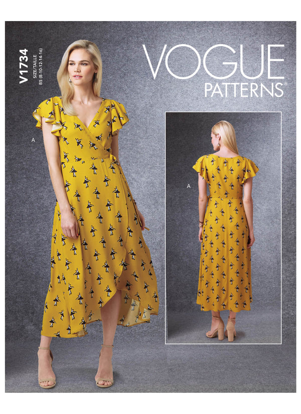 Vogue Wrap Misses Dress Sewing Pattern V1734