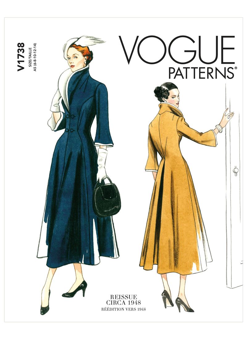 Vogue Vintage Misses Dress Sewing Pattern V1738