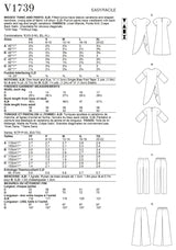 Vogue Tunic Misses Pants Sewing Pattern V1739