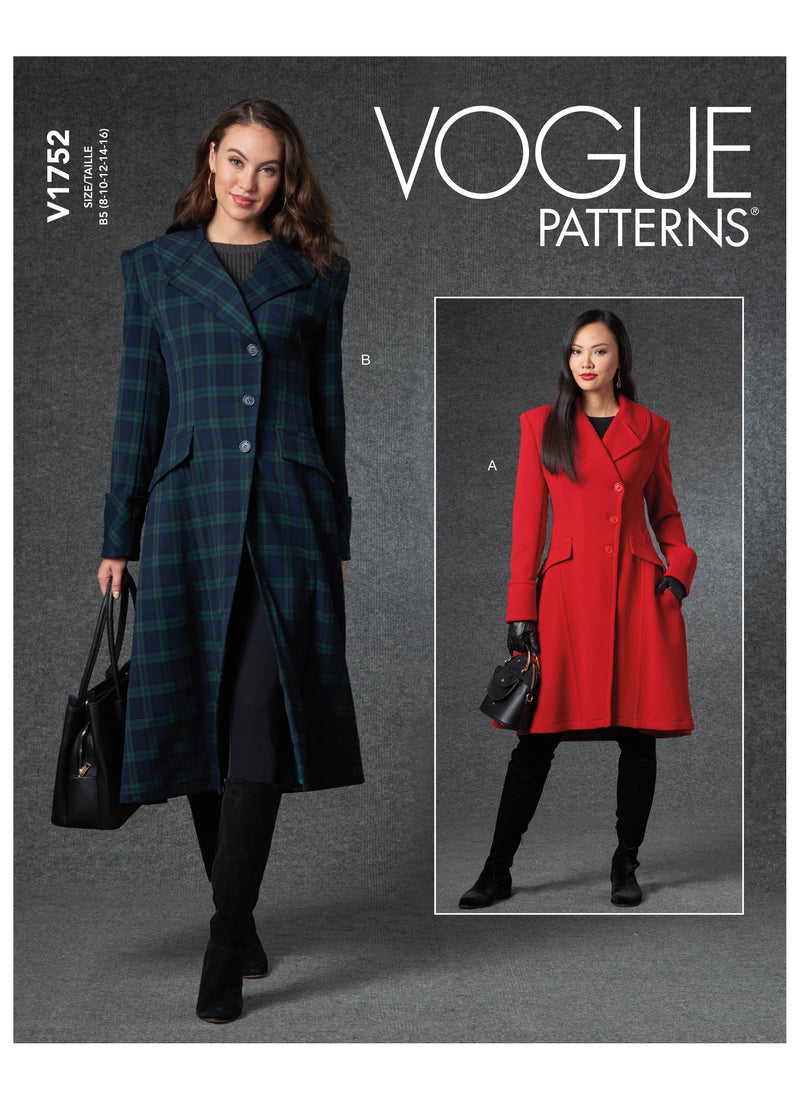 Vogue Coat Misses Sewing Pattern V1752