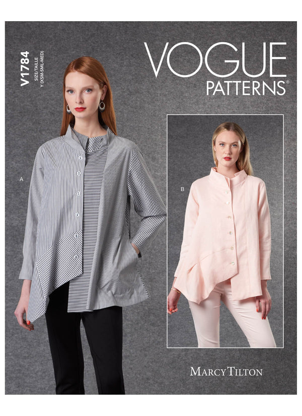 Vogue Shirts Misses Sewing Pattern V1784