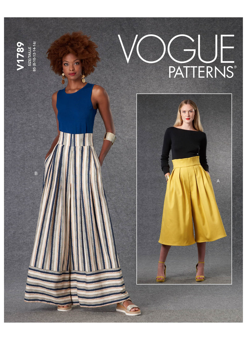 Vogue Pants Misses Sewing Pattern V1789