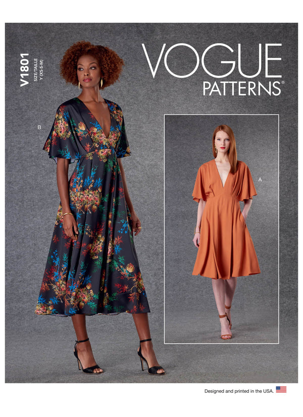 Vogue Dress Misses Sewing Pattern V1801