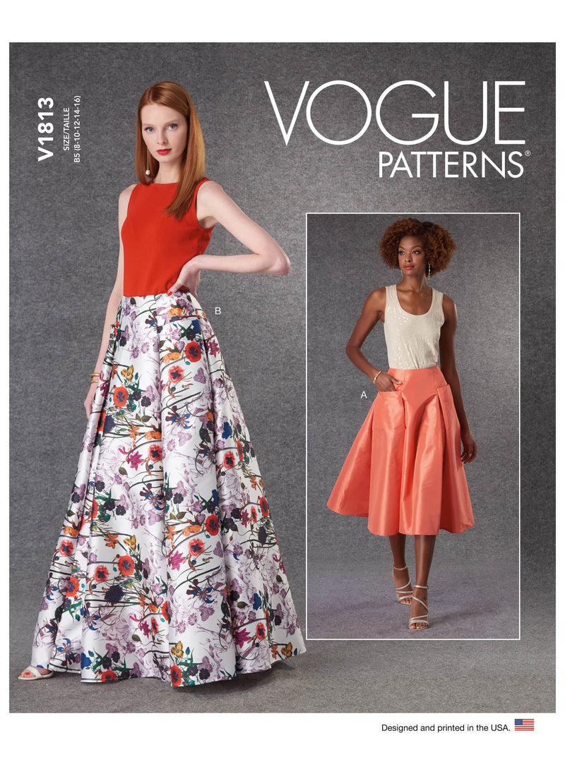 Vogue Skirt Misses Sewing Pattern V1813