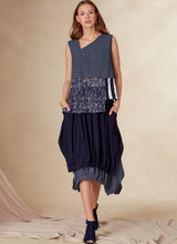 Vogue Misses Sportswear Top Skirt Sewing Pattern V1820A (A-B-C-D-E-F-G-H-I-J)