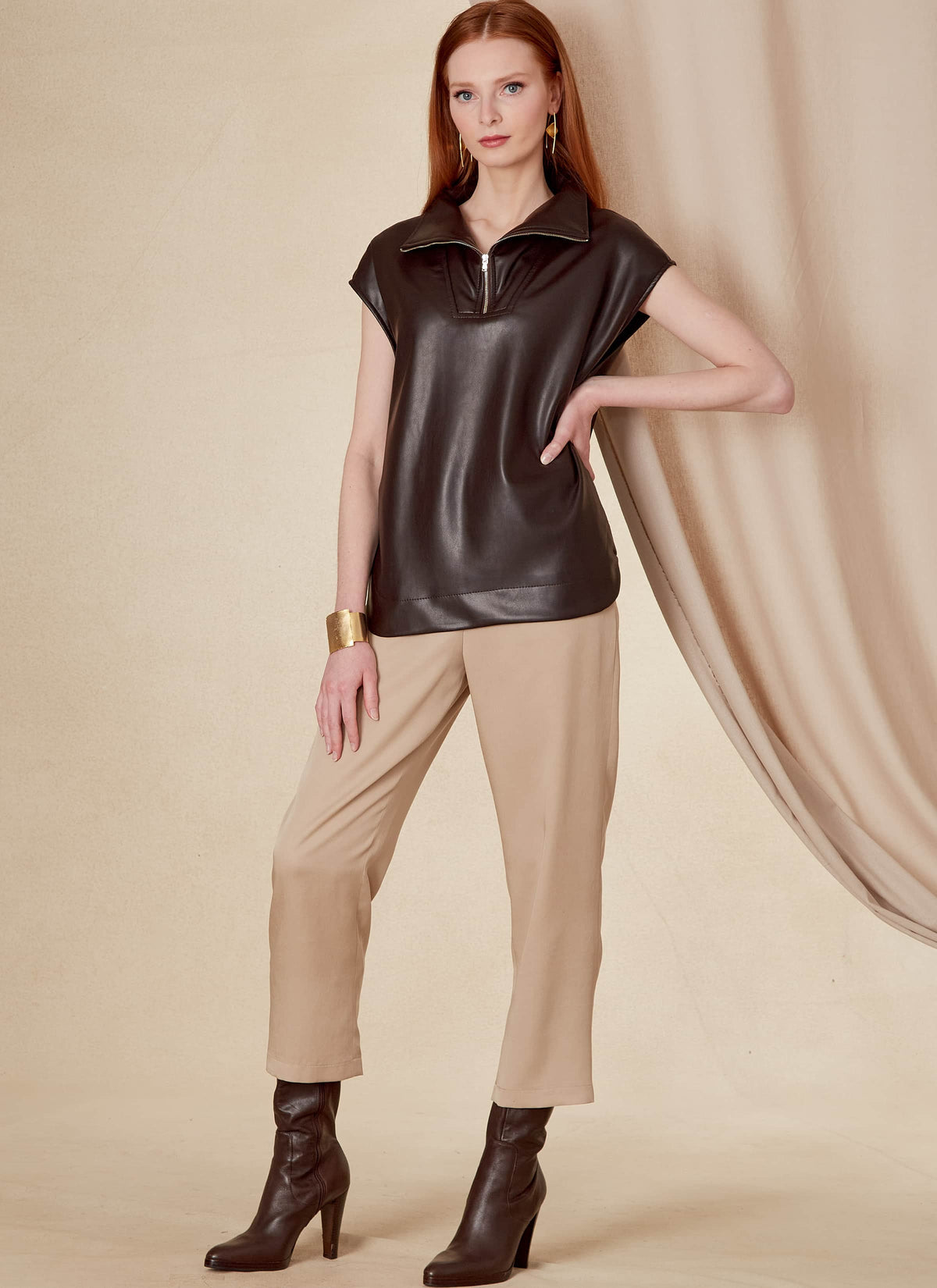 Vogue Misses Sportswear Top, Skirt Pants Sewing Pattern V1833A (XS-S-M-L-XL-XXL)