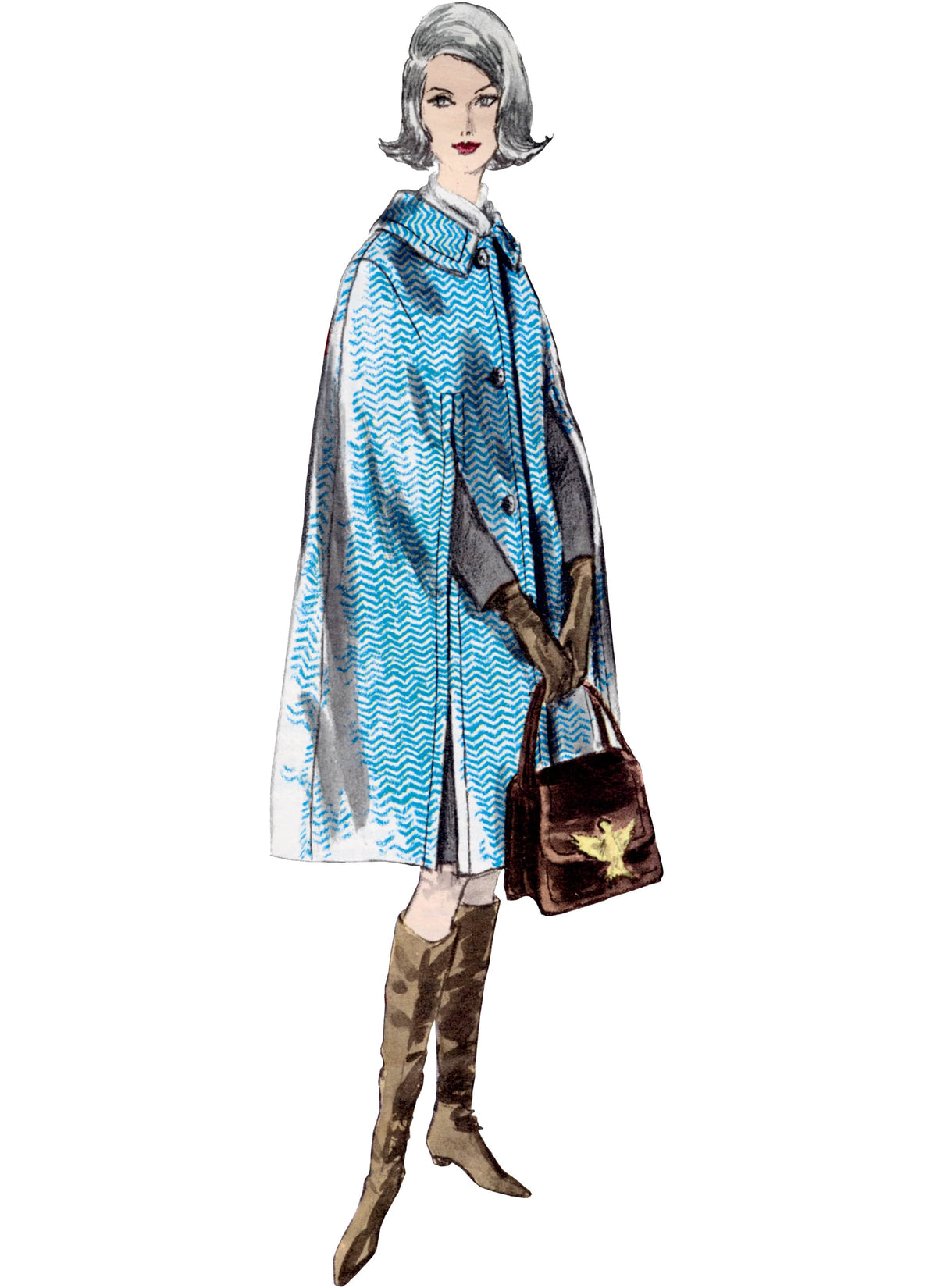 Vogue Misses Jacket Cape Sewing Pattern V1838A (S-M-L-XL-XXL)