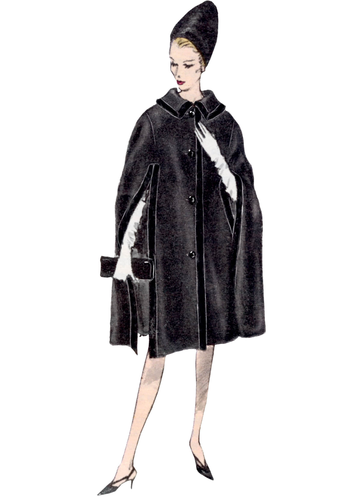 Vogue Misses Jacket Cape Sewing Pattern V1838A (S-M-L-XL-XXL)