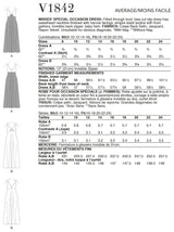 Vogue Special Misses Dress Occasion Sewing Pattern V1842