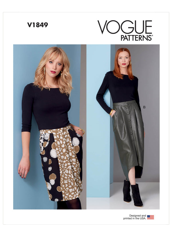 Vogue Skirt Misses Sewing Pattern V1849