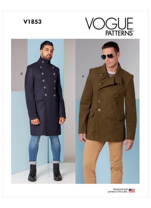 Vogue Coat Mens Sewing Pattern V1853