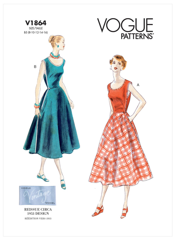 Vogue Wrap Misses Dress Sewing Pattern V1864