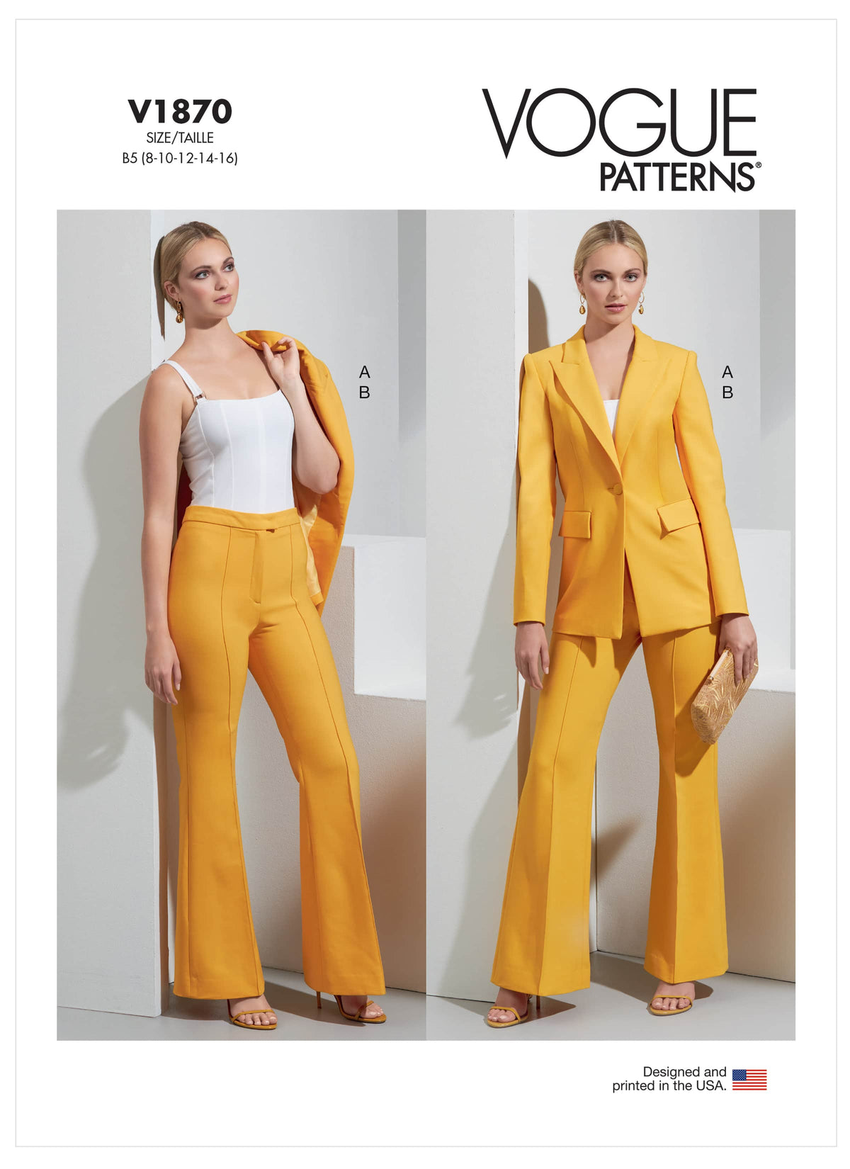 Vogue Jacket Misses Pants Sewing Pattern V1870