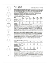 Vogue Swimsuits Mens Tank & Top Sewing Pattern V1897