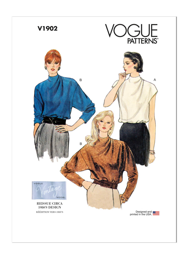 Vogue Blouse Misses Sewing Pattern V1902