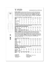 Vogue Dress Misses Sewing Pattern V1920