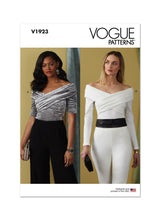 Vogue Off Miss Bodysuit Shlder Sewing Pattern V1923