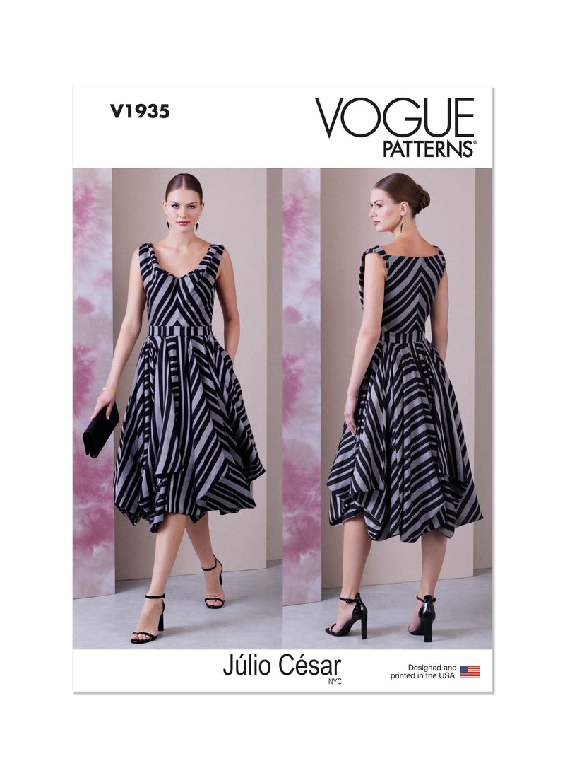 Vogue Dress Misses Julio By Cesar Sewing Pattern V1935