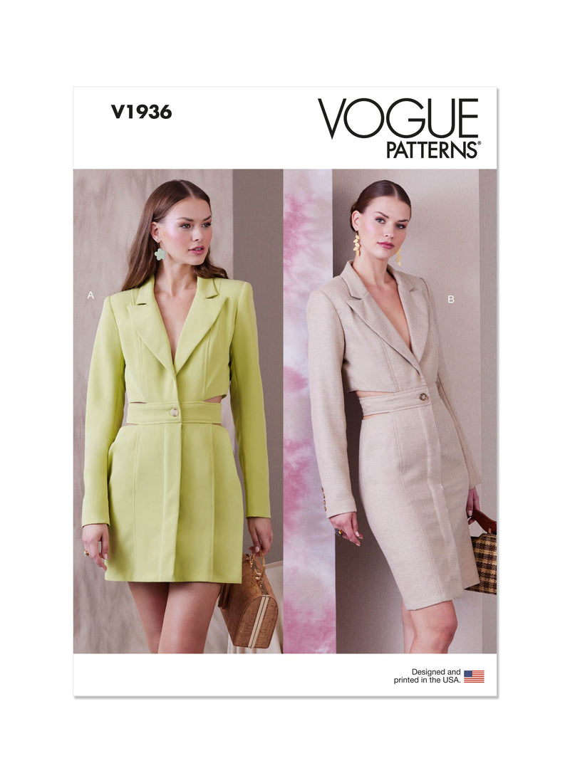 Vogue Blazer Misses Dress Sewing Pattern V1936