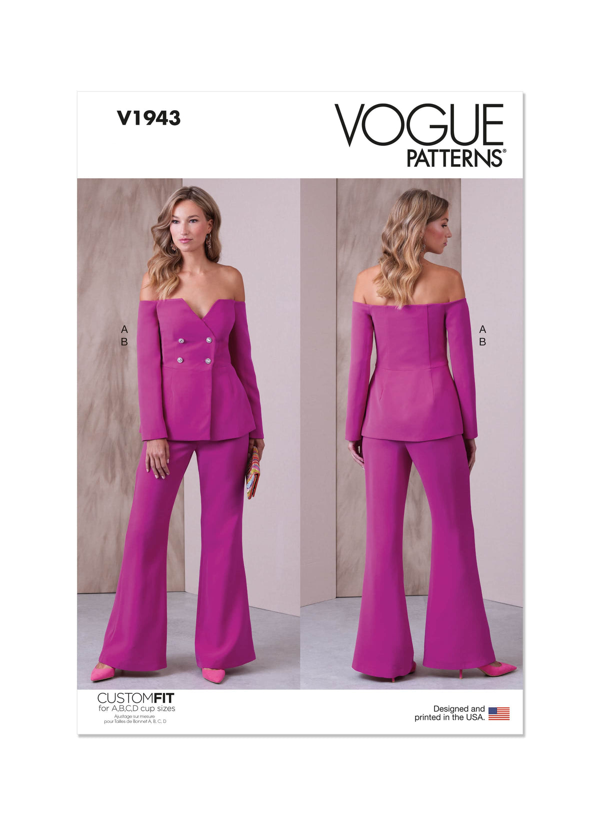 Vogue Jacket Misses Pants Sewing Pattern V1943