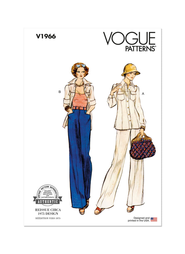Vogue Jacket Misses Pants Sewing Pattern V1966
