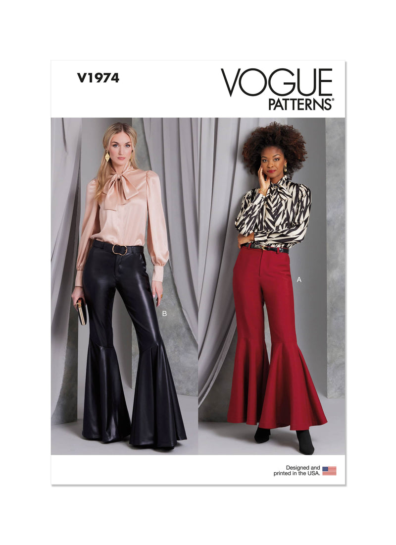 Vogue Pants Misses Sewing Pattern V1974