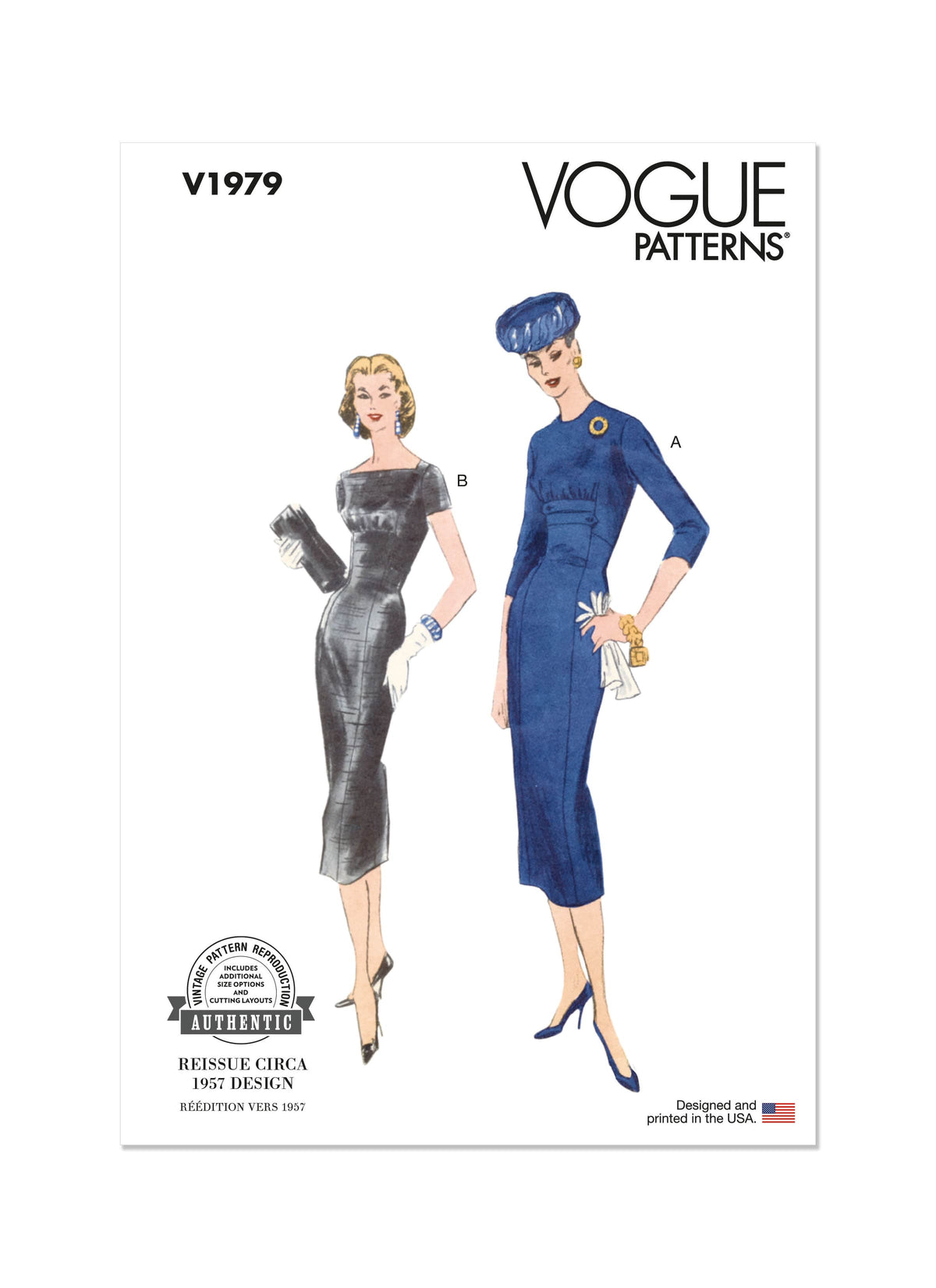 Vogue Vintage Misses Dresses Sewing Pattern V1979