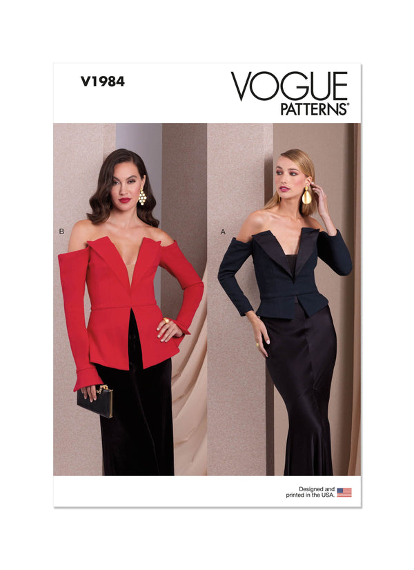 Vogue Misses Tops Sewing Pattern V1984
