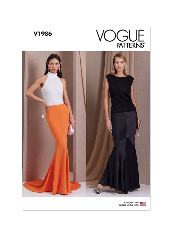 Vogue Misses Skirts Sewing Pattern V1986