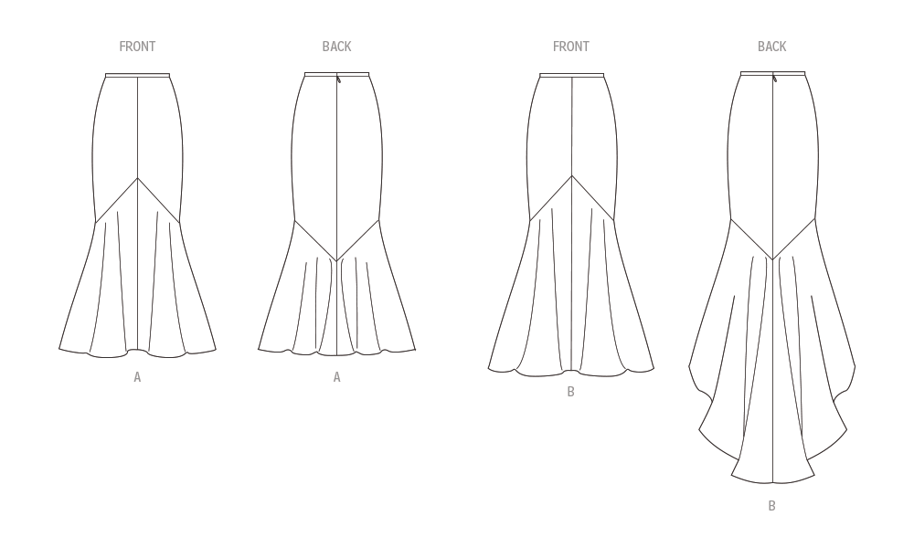 Vogue Misses Skirts Sewing Pattern V1986