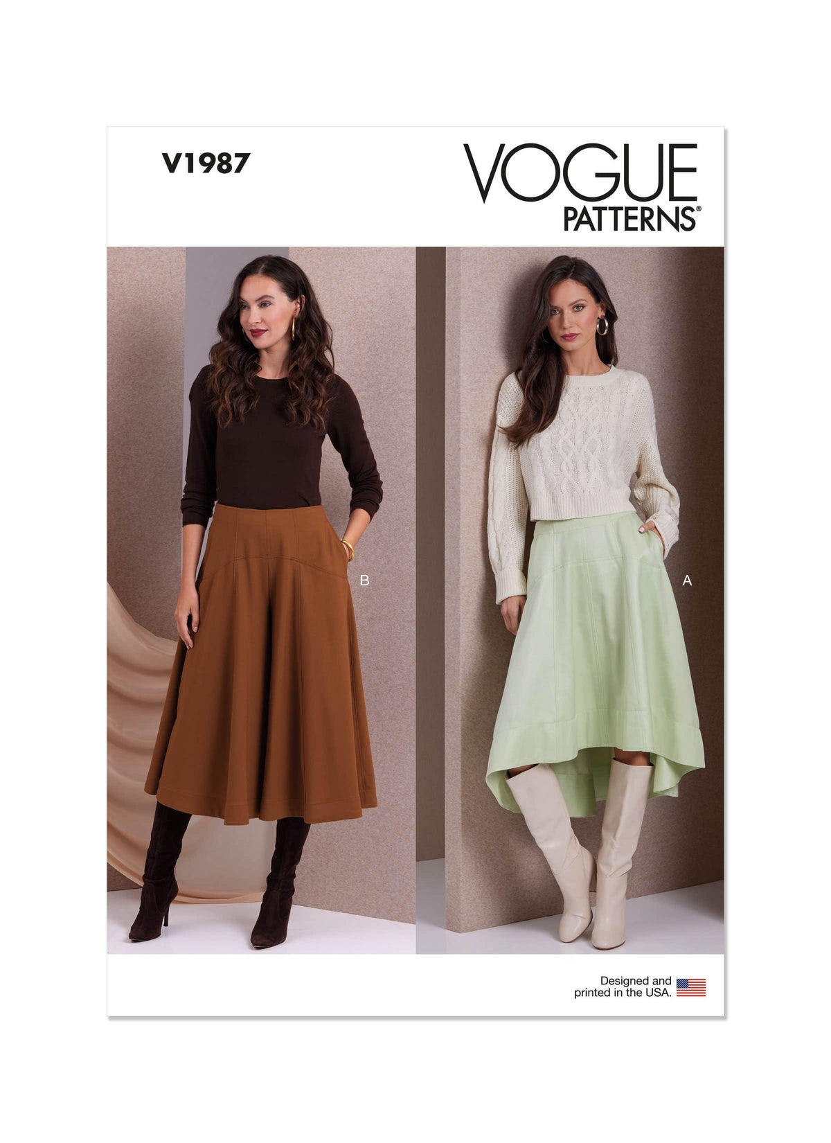 Vogue Misses Skirt & Culottes Sewing Pattern V1987