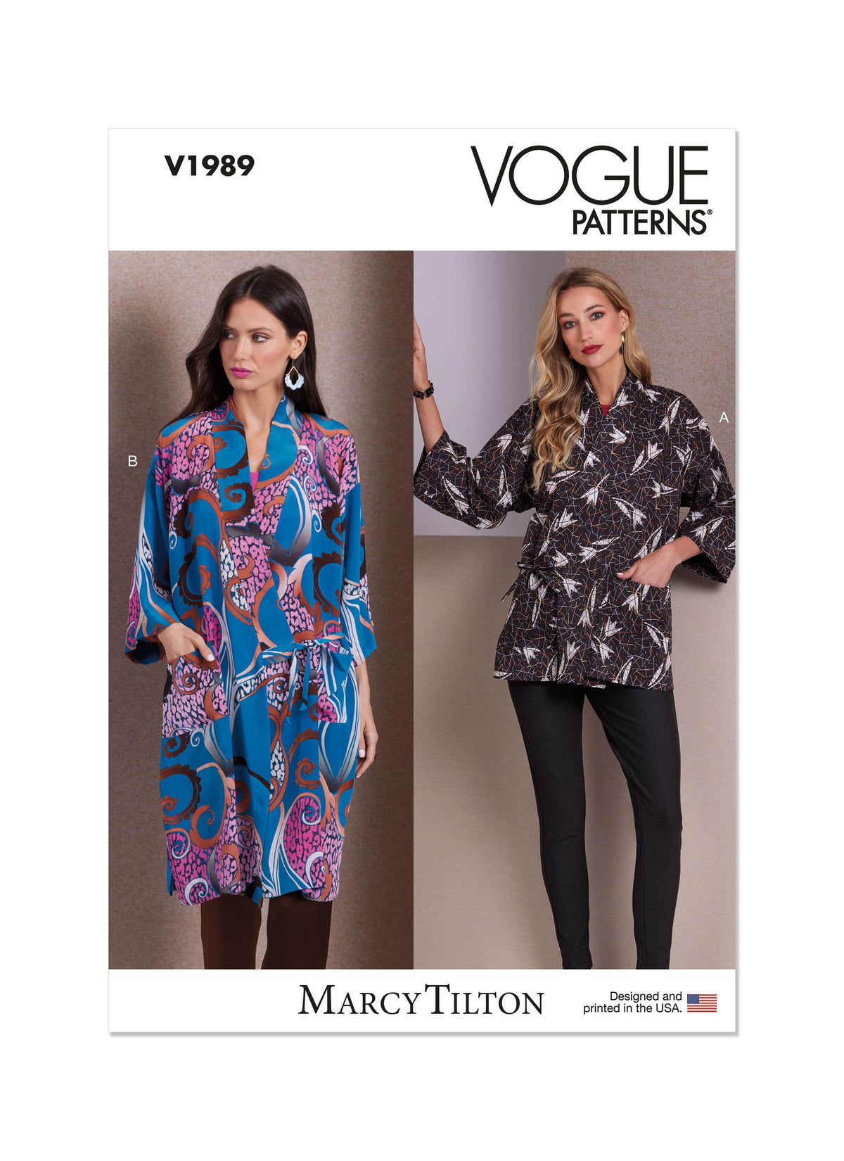 Vogue Misses Jackets By Marcy Tilton Sewing Pattern V1989A (XS-S-M-L-XL-XXL)