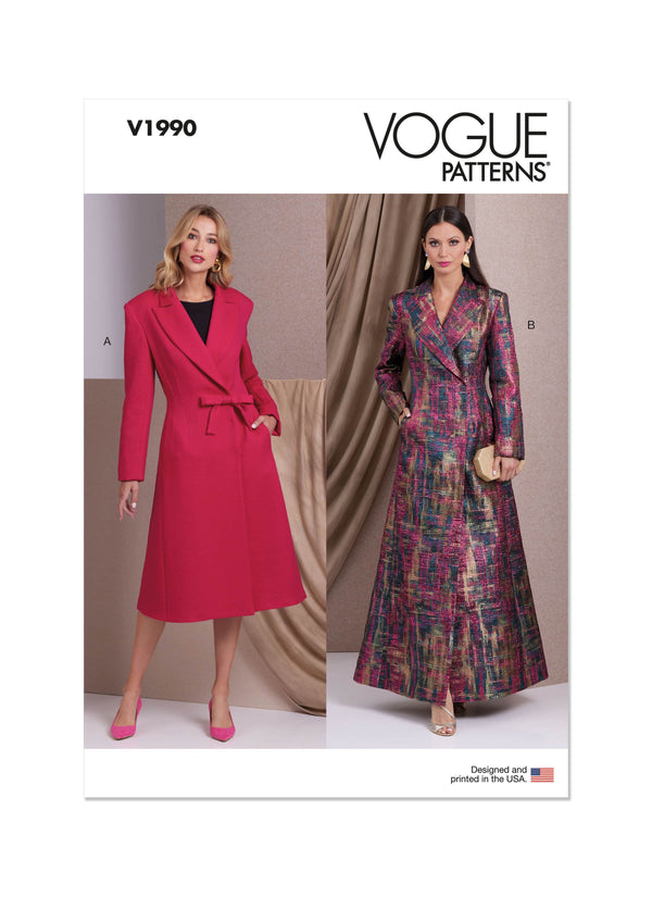 Vogue Misses Coats Sewing Pattern V1990