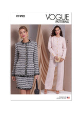 Vogue Misses Jackets, Skirt & Pants Sewing Pattern V1992