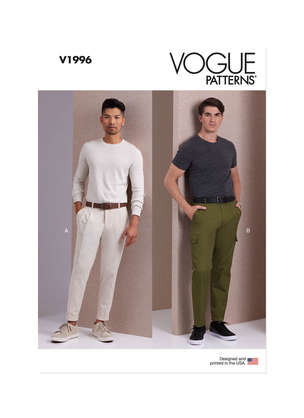 Vogue Mens Pants Sewing Pattern V1996