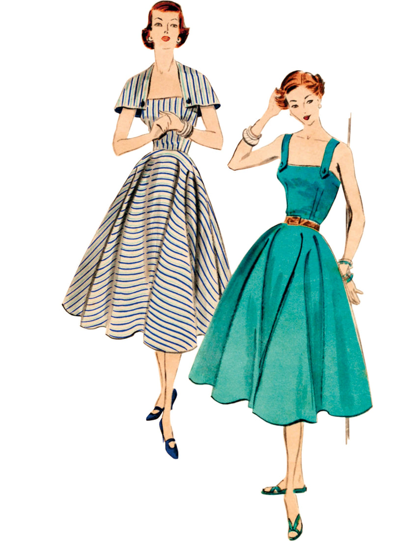 Vogue Vintage Misses Dress & Capelet Sewing Pattern V2002 Lullabee Fabrics Vogue Vintage Misses Dress & Capelet Sewing Pattern V2002 Lullabee Fabrics
