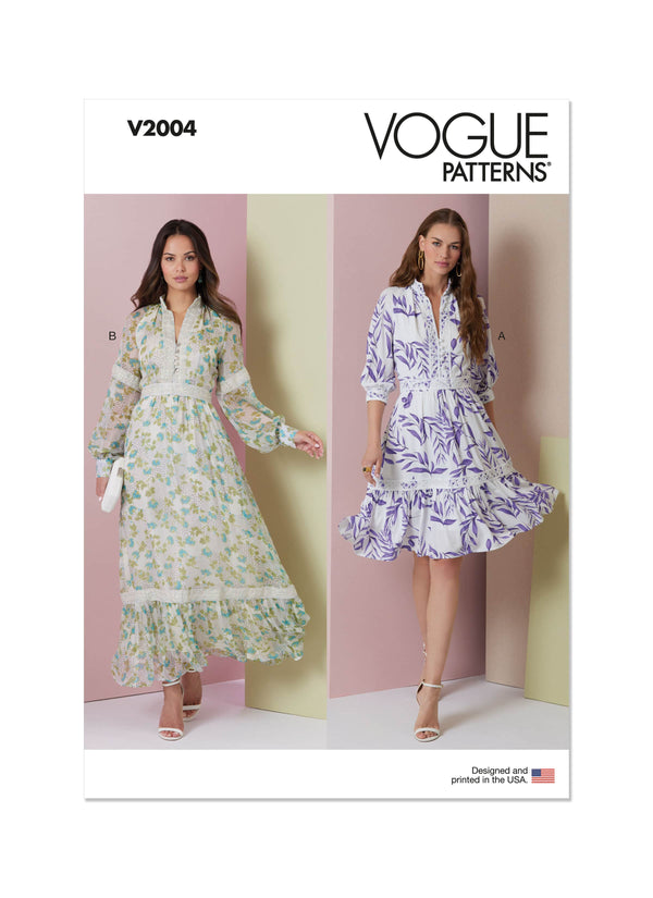 Vogue Misses Dress In Two Lengths Sewing Pattern V2004