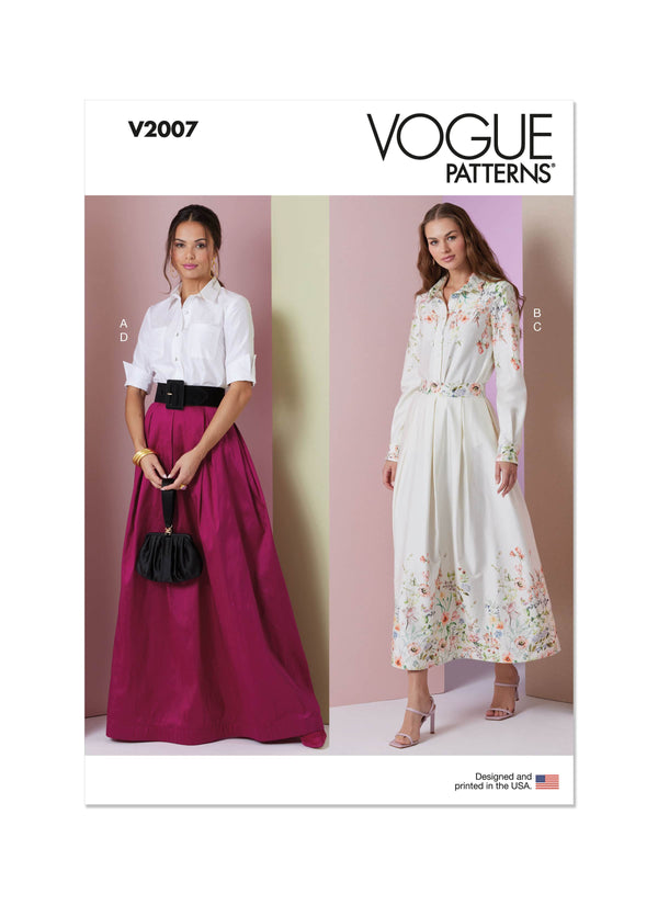 Vogue Misses Two Piece Dress Sewing Pattern V2007