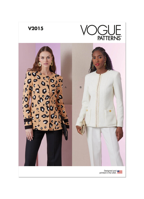 Vogue Misses Jackets Sewing Pattern V2015