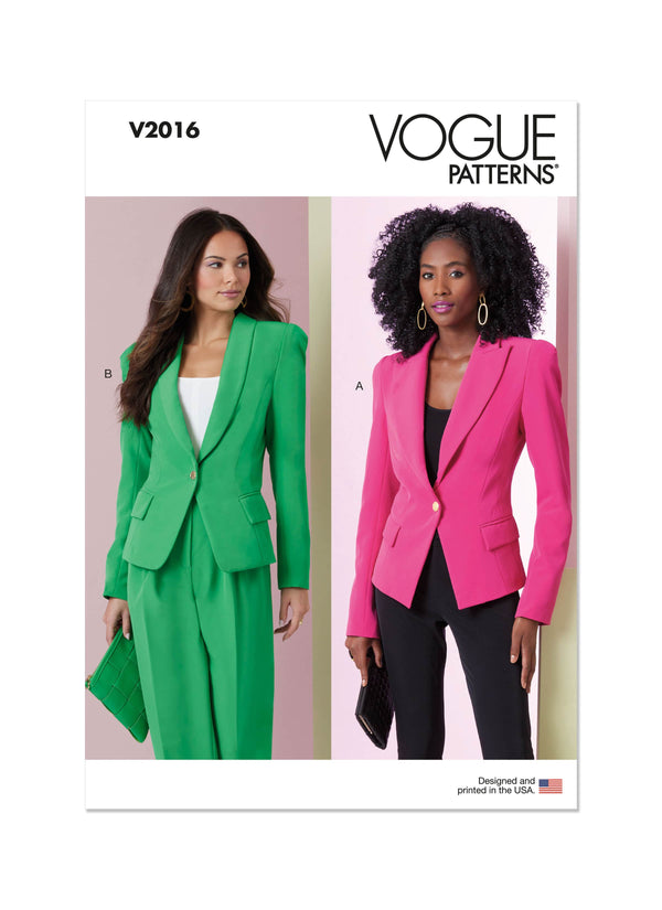 Vogue Misses Jackets Sewing Pattern V2016
