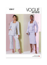 Vogue Misses Jacket In Two Lengths, Skirt & Pants Sewing Pattern V2017