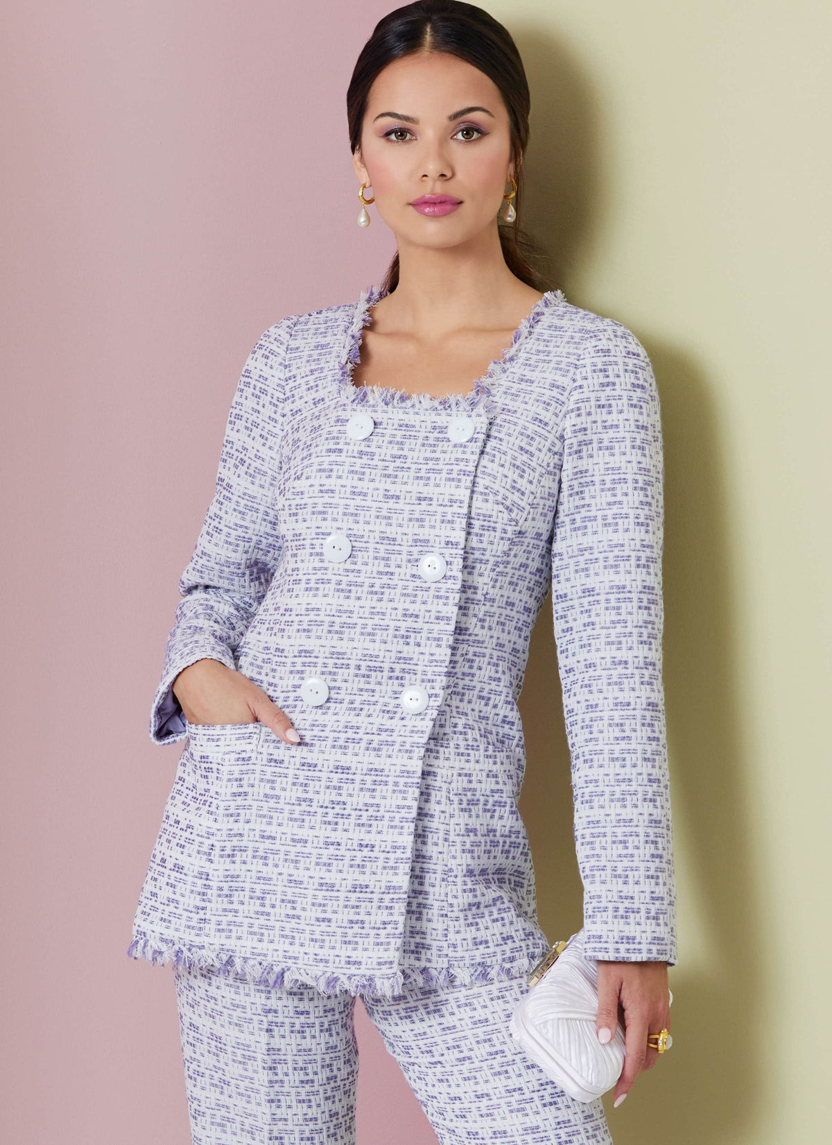Vogue Misses Jacket In Two Lengths, Skirt & Pants Sewing Pattern V2017
