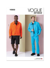 Vogue Mens Jackets, Shorts & Pants Sewing Pattern V2022