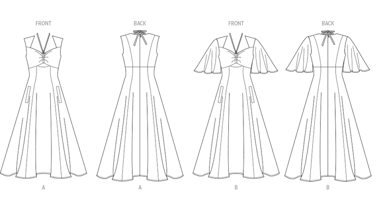 Vogue Misses' Dress with Sleeve Variations Sewing Pattern V2025