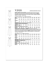 Vogue Misses' Dress in Two Lengths Sewing Pattern V2026